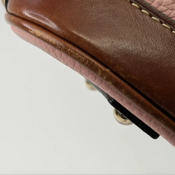 Dooney & Bourke Pink and Brown Satchel